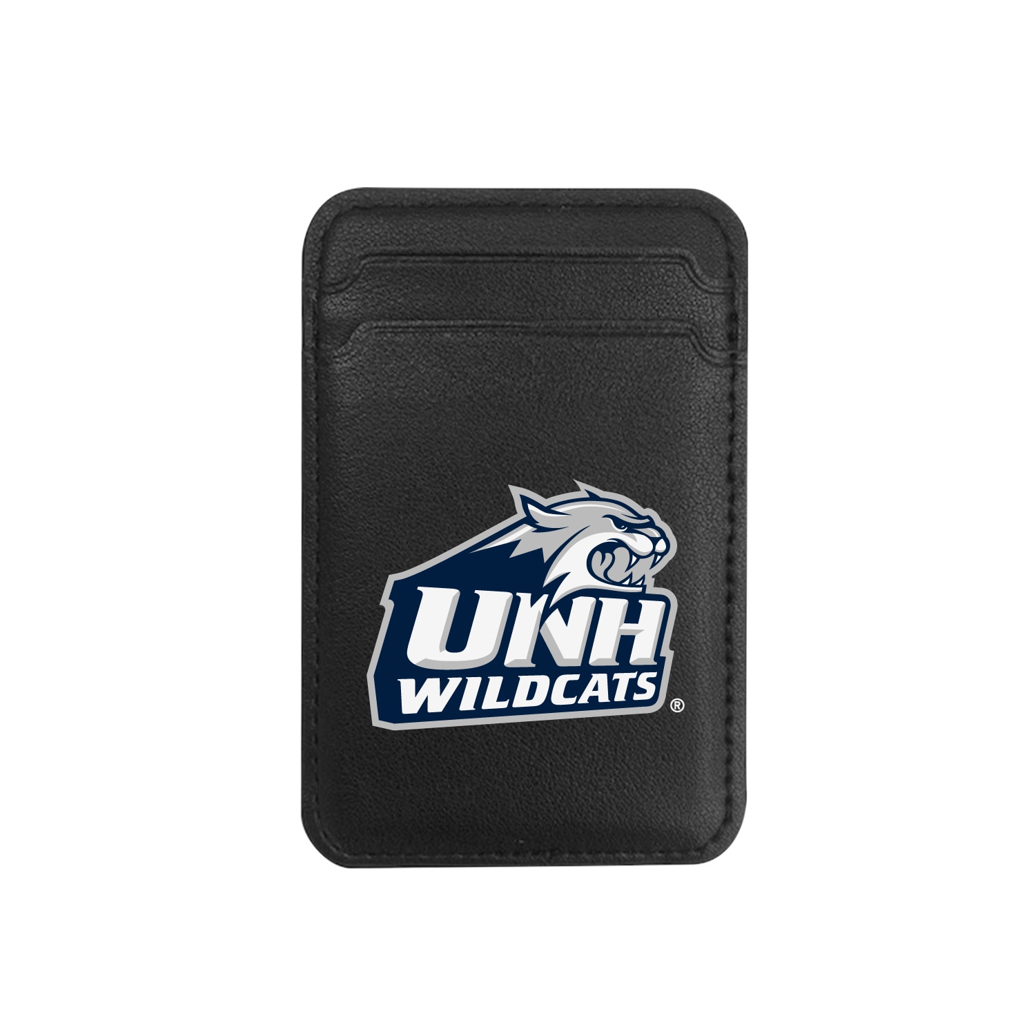 University of New Hampshire V2 - Leather Wallet Sleeve (Top Load, Mag Safe), Black, Classic V1