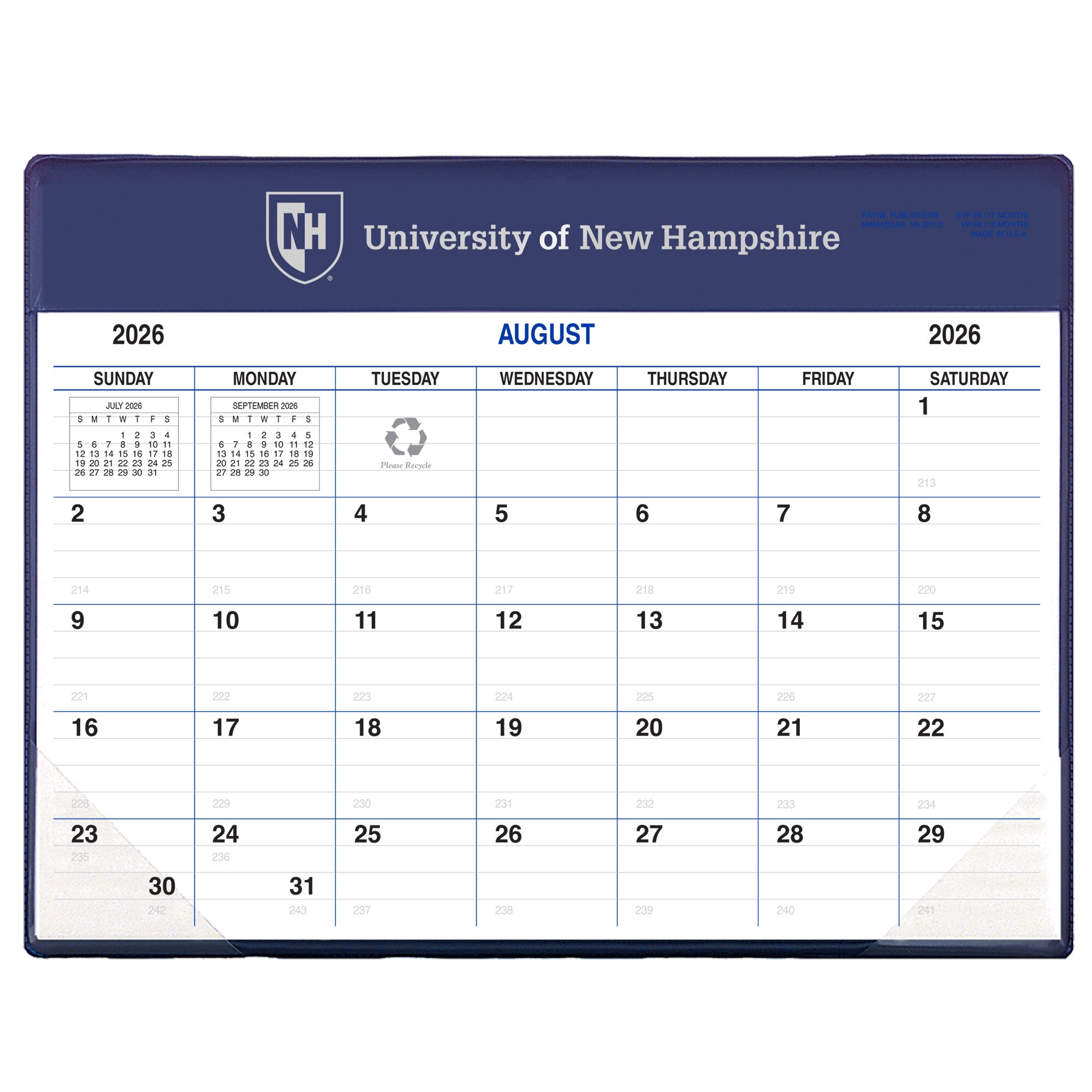 Payne '26-'27 Imprinted Academic Calendar Pad