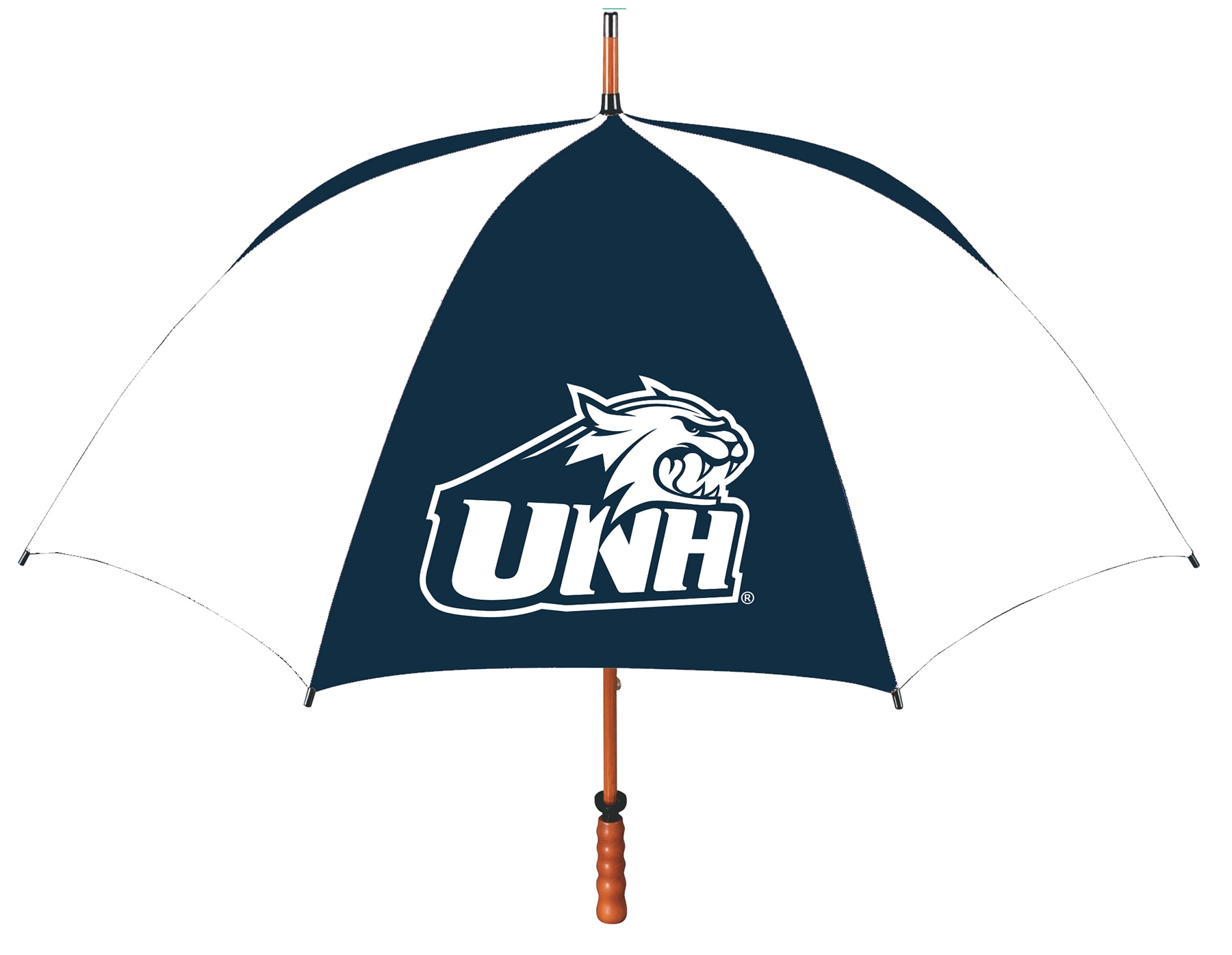 New Hampshire Wildcats 7100 EMB 62" WOOD SHAFT UMB SOLID 2T 1C