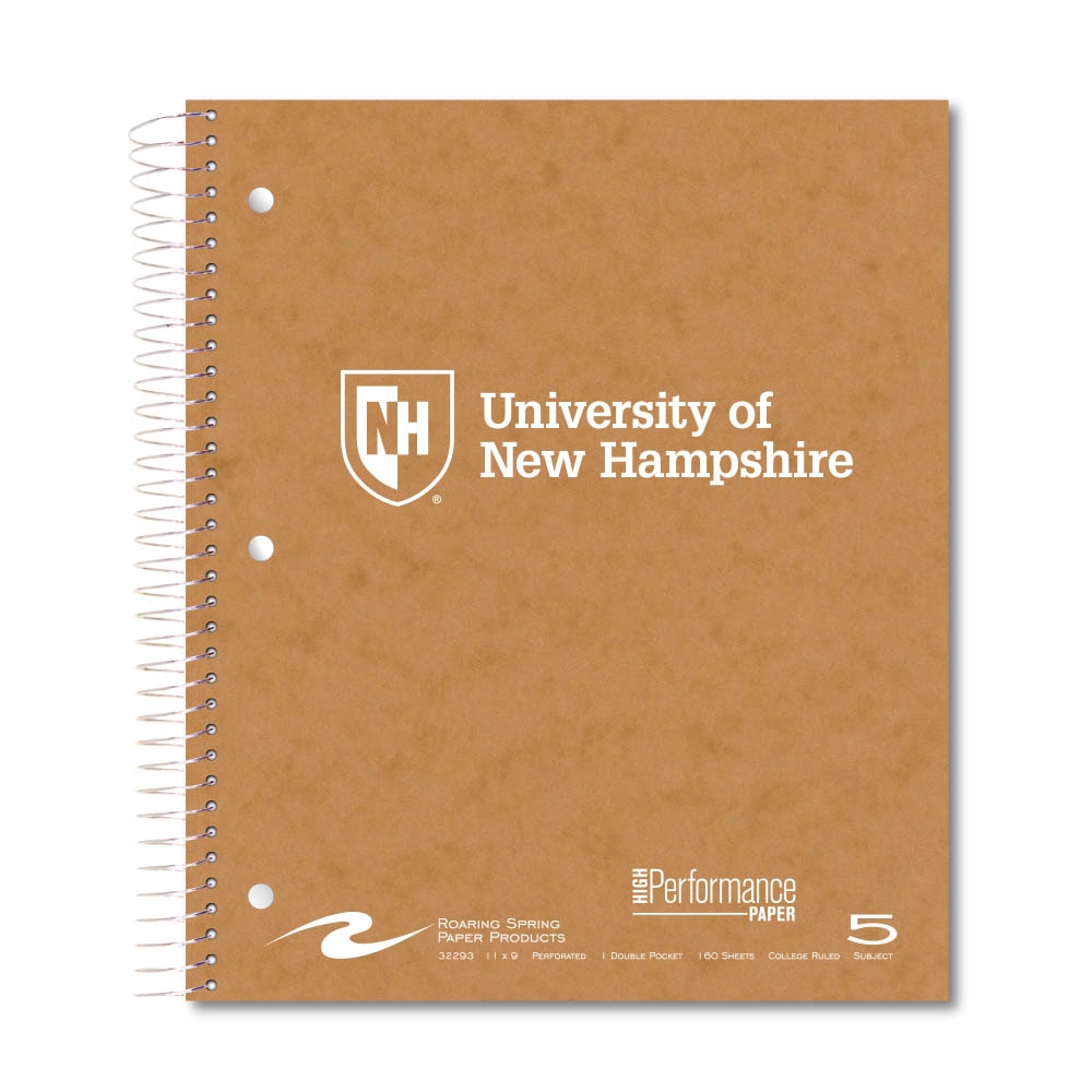 Roaring Premium 5 Subject Notebook, 8.5x11 College Ruled 20lb Paper, Pressboard Foil Cover