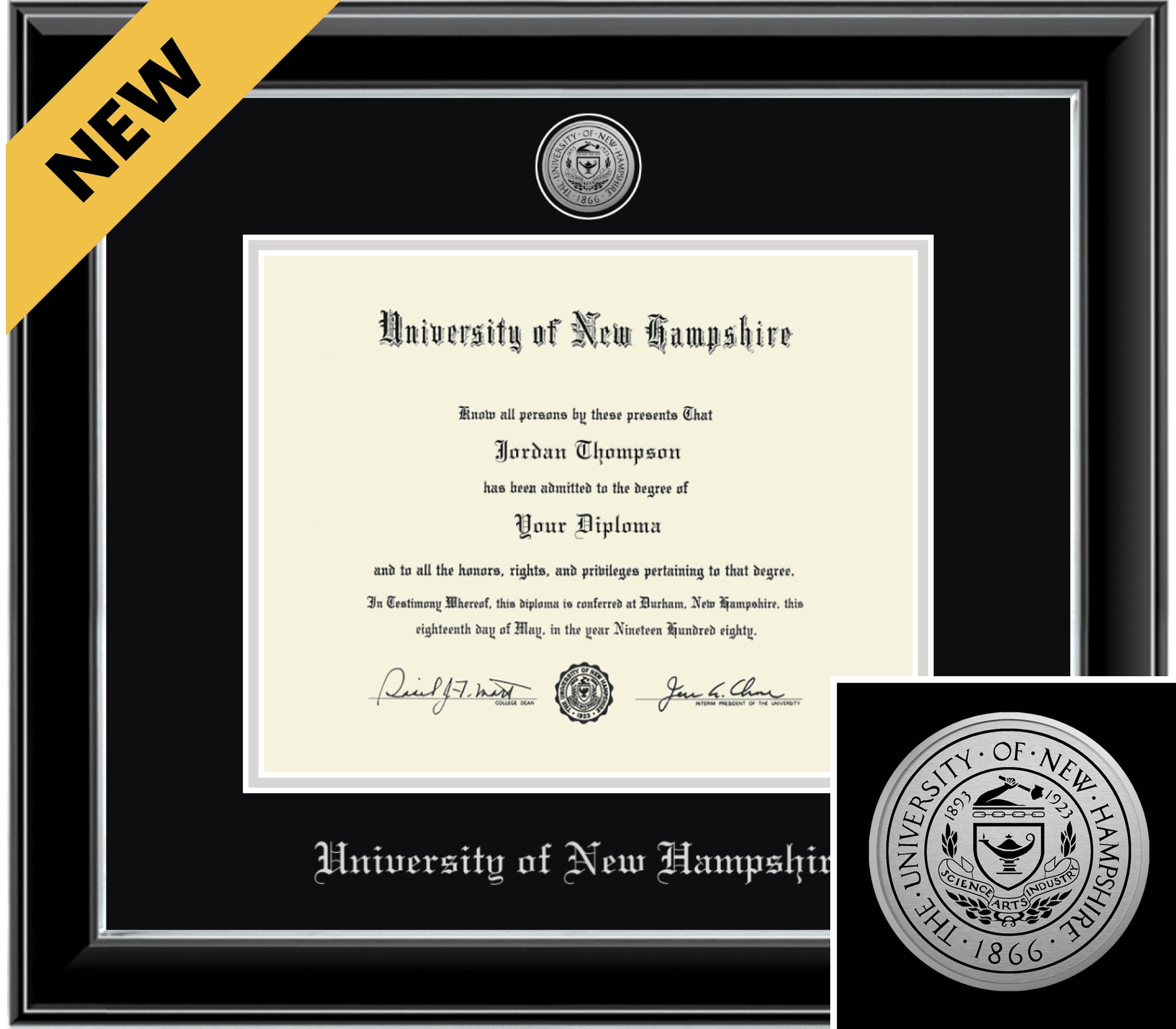 Church Hill Classics Onyx 8x10 Black Diploma Frame