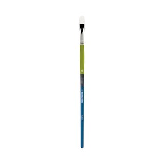 Princeton Brush Snap Long Handle White Synthetic Taklon Brush, Filbert, 6