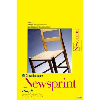 Strathmore Newsprint Paper Pad, 300 Series, Rough, 24