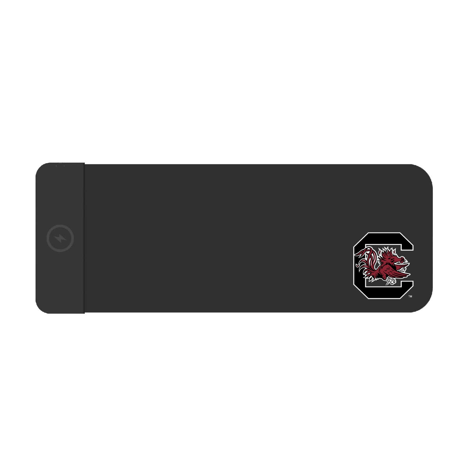 University of South Carolina Cloth Wireless Charging Desk Mat, Black, Classic V1