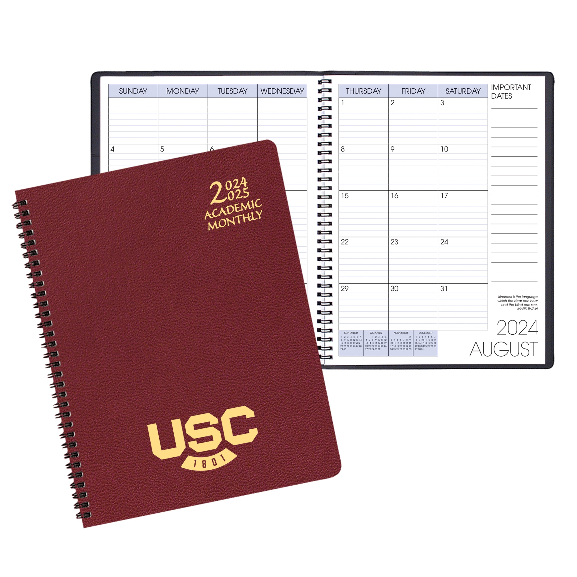 Payne 24-25 Imprinted Academic Monthly Planner 8.5"x11"