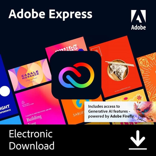 Adobe Express- 12-month Access, PC/MAC & Mobile