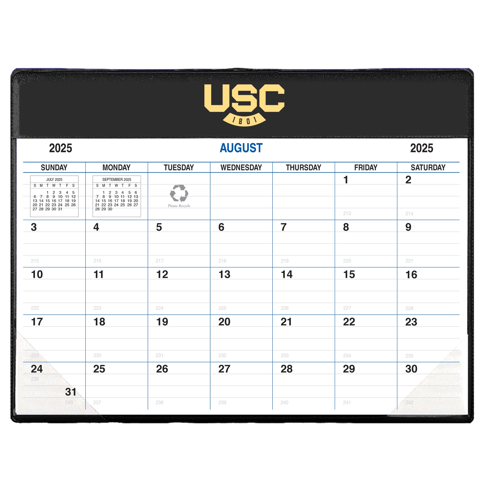 Payne 25-26 Imprinted Academic Calendar Pad Planner 8.5"x11"