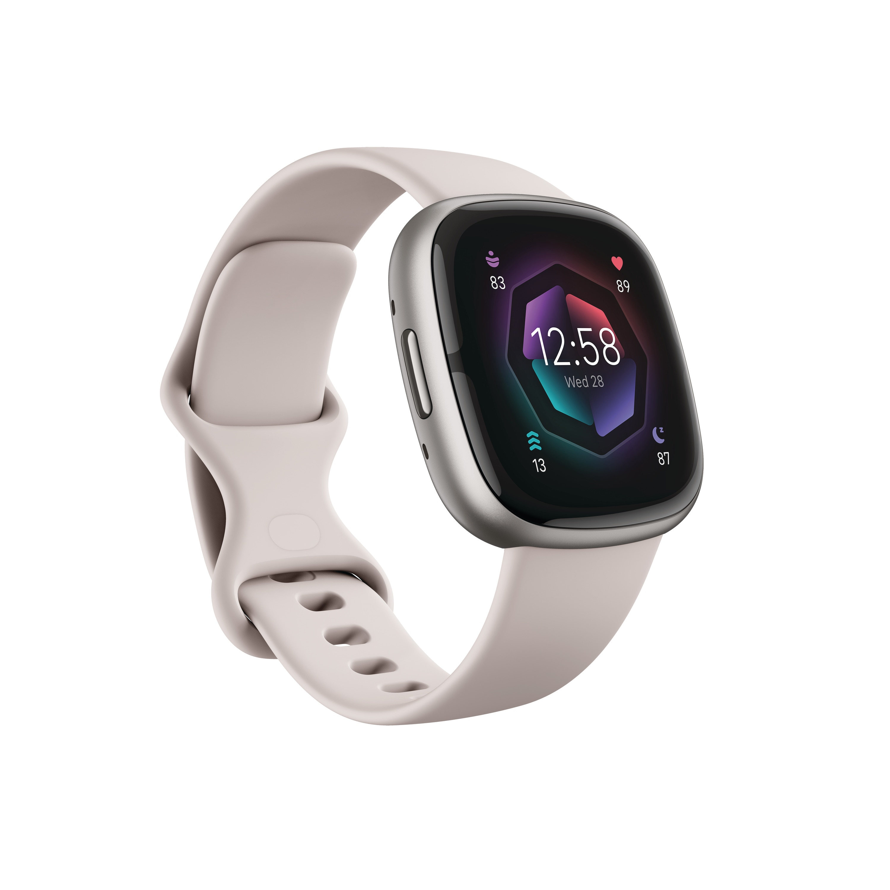 Fitbit Sense 2 Advanced Health Smartwatch- Lunar White Platinum