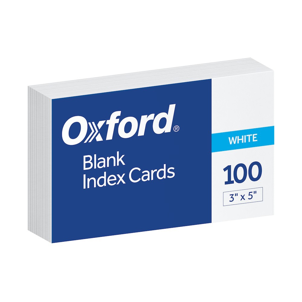 Oxford Index Cards 3X5 Plain
