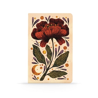 Burgandy Bloom Lay Flat Notebook
