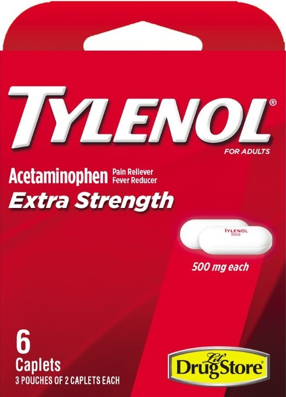 LIL D TYLENOL Extra Strength 6 CAPS/3-dose