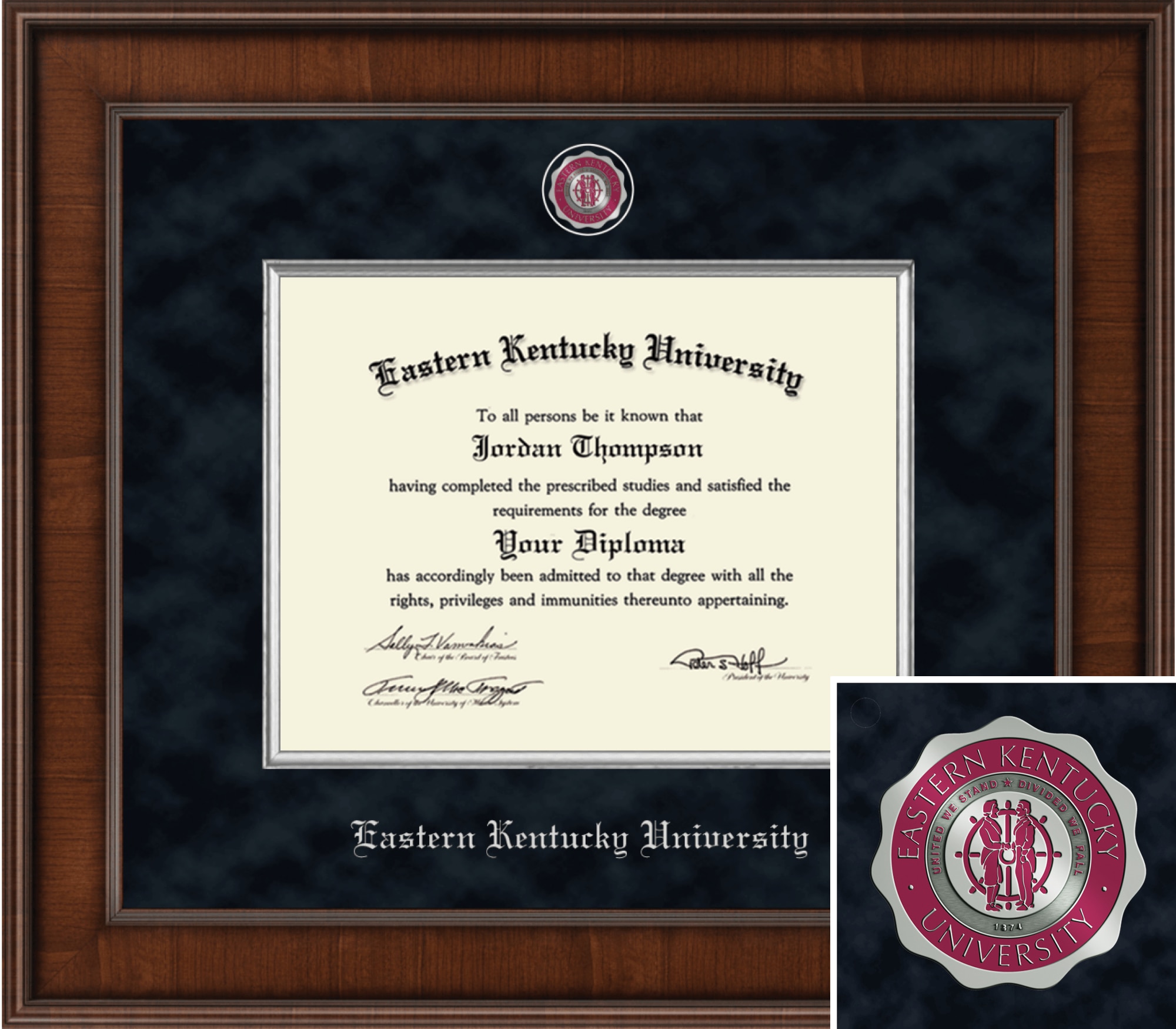 Church Hill Classics Presidential 8.5x11 Walnut Diploma Frame