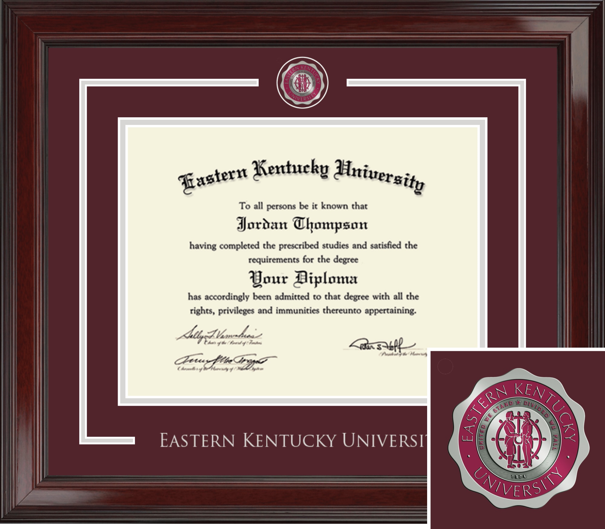 Church Hill Classics Showcase 8.5x11 Cherry Diploma Frame