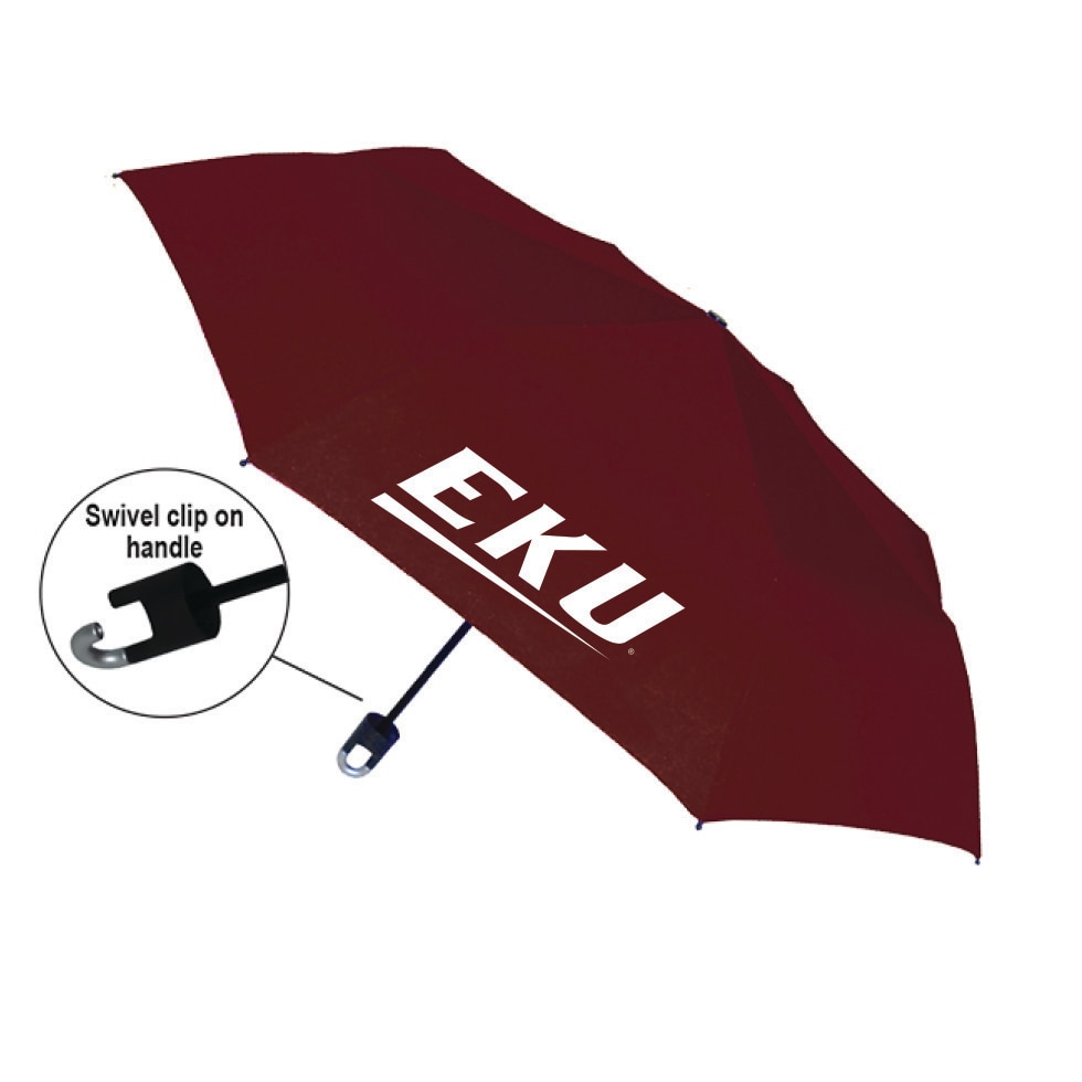 "Storm Clip" Mini Folding Emblematic Solid Umbrella 42" Coverage