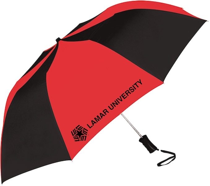Lamar University "The Sport" 2-Tone Emblematic Umbrella Automatic Folding 48" Coverage