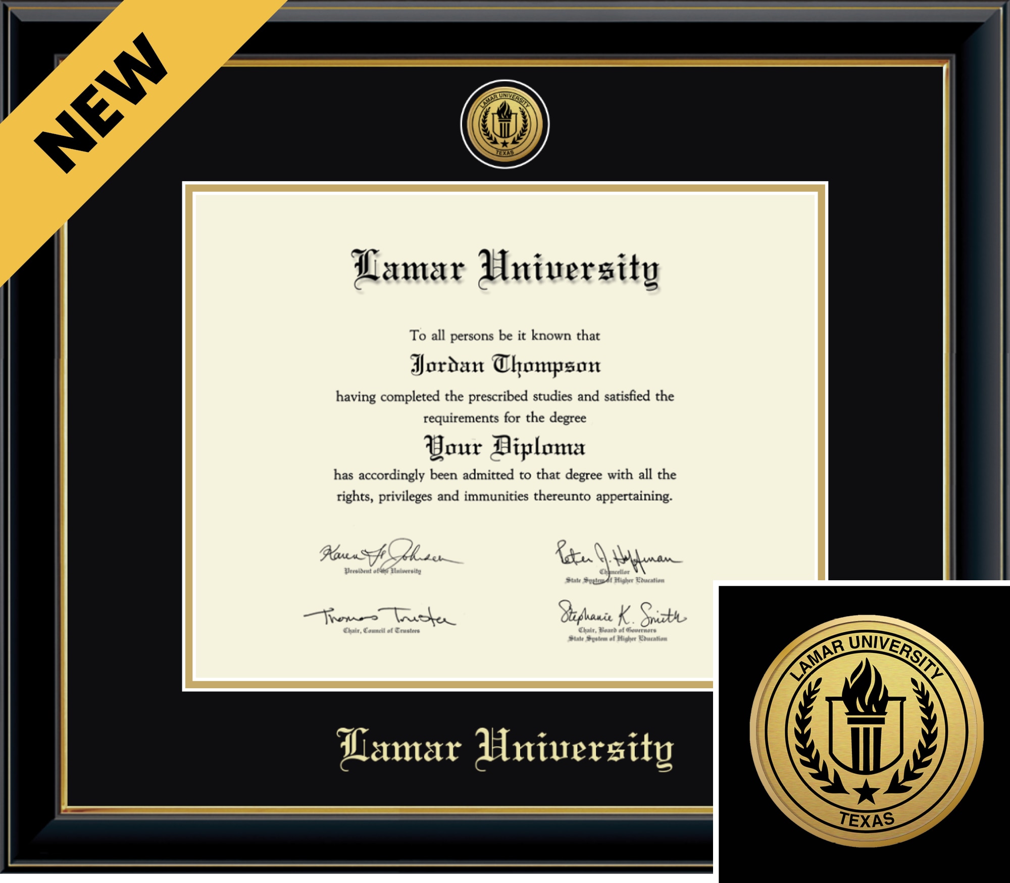 Church Hill Classics Onyx 11x14 Black Diploma Frame