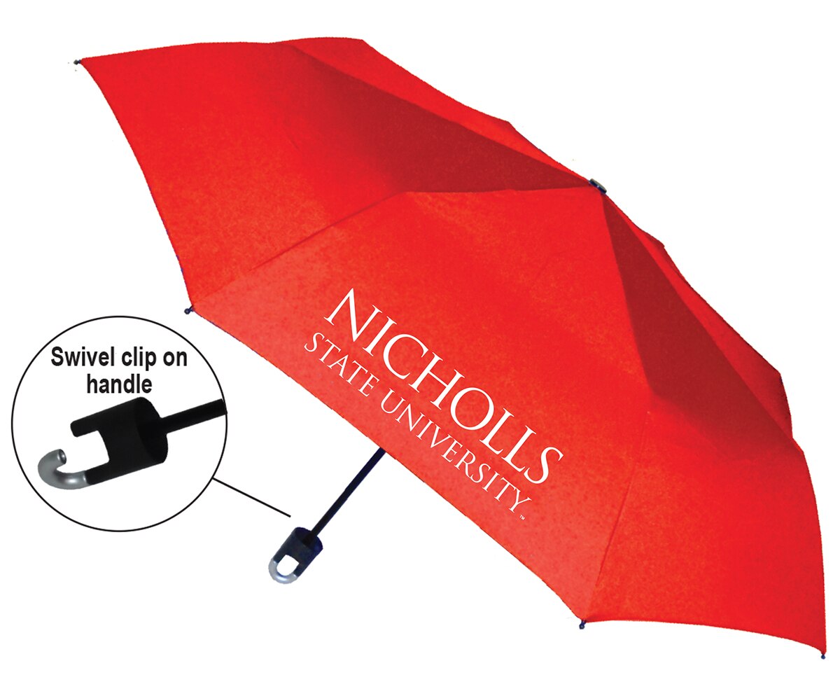 "Storm Clip" Mini Folding Emblematic Solid Umbrella 42" Coverage