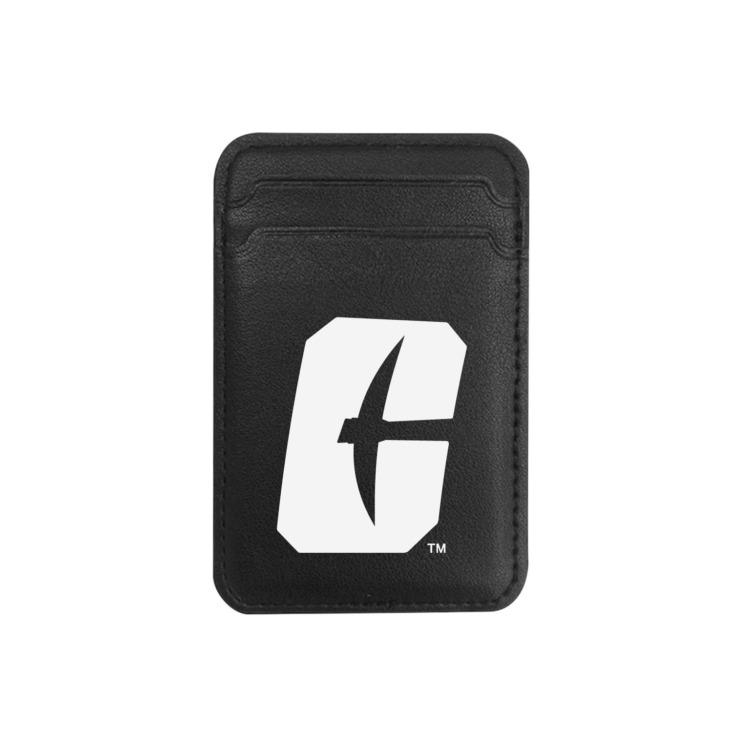 University of North Carolina at Charlotte V2 - Leather Wallet Sleeve (Top Load, Mag Safe), Black, Cl