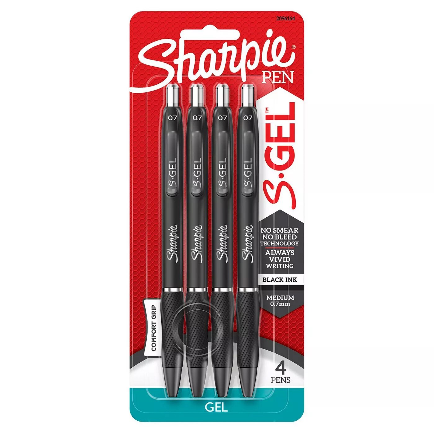Sharpie S-Gel 0.7mm 4Ct Black