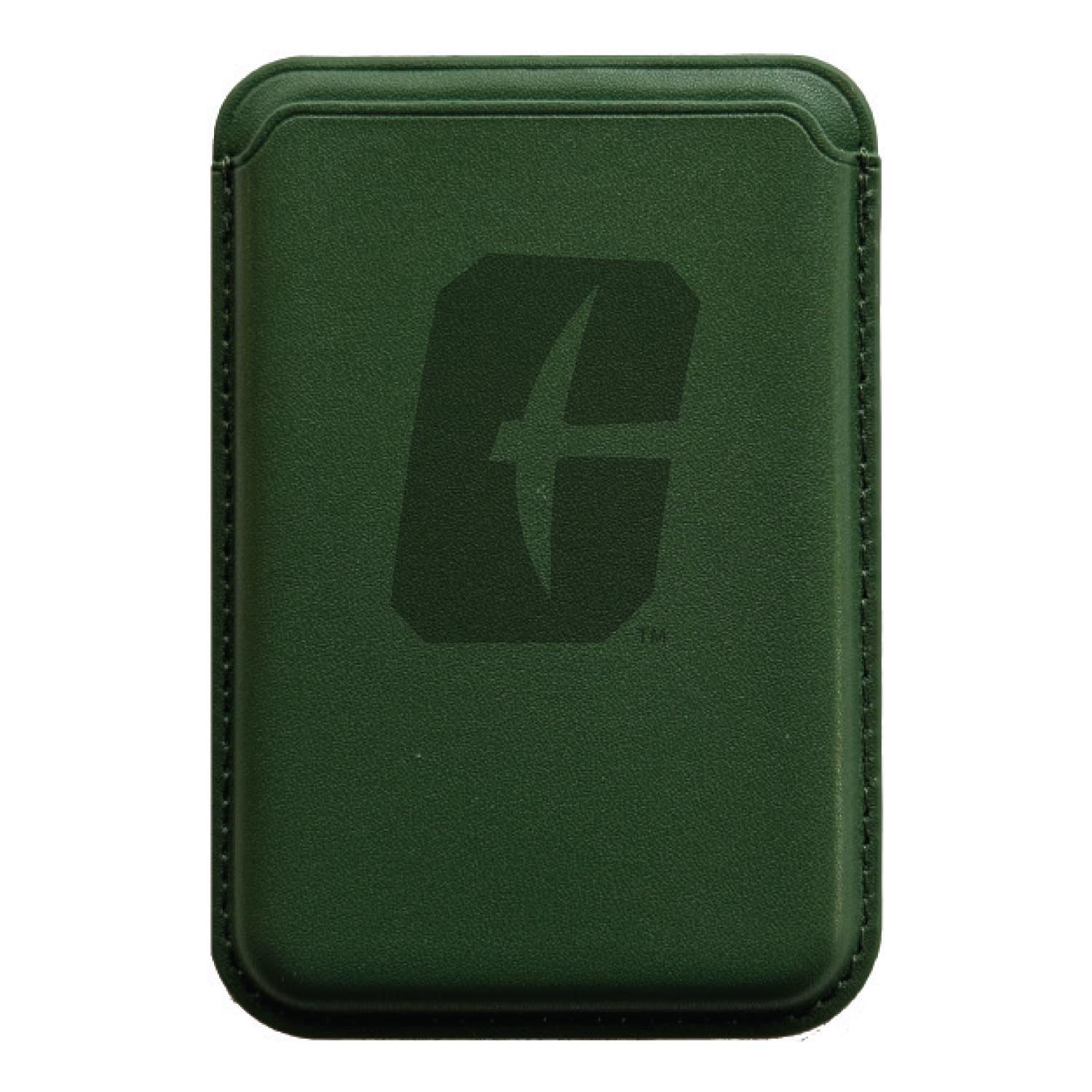 Monaco Leather Cellphone ID wallet with MagSafe Green