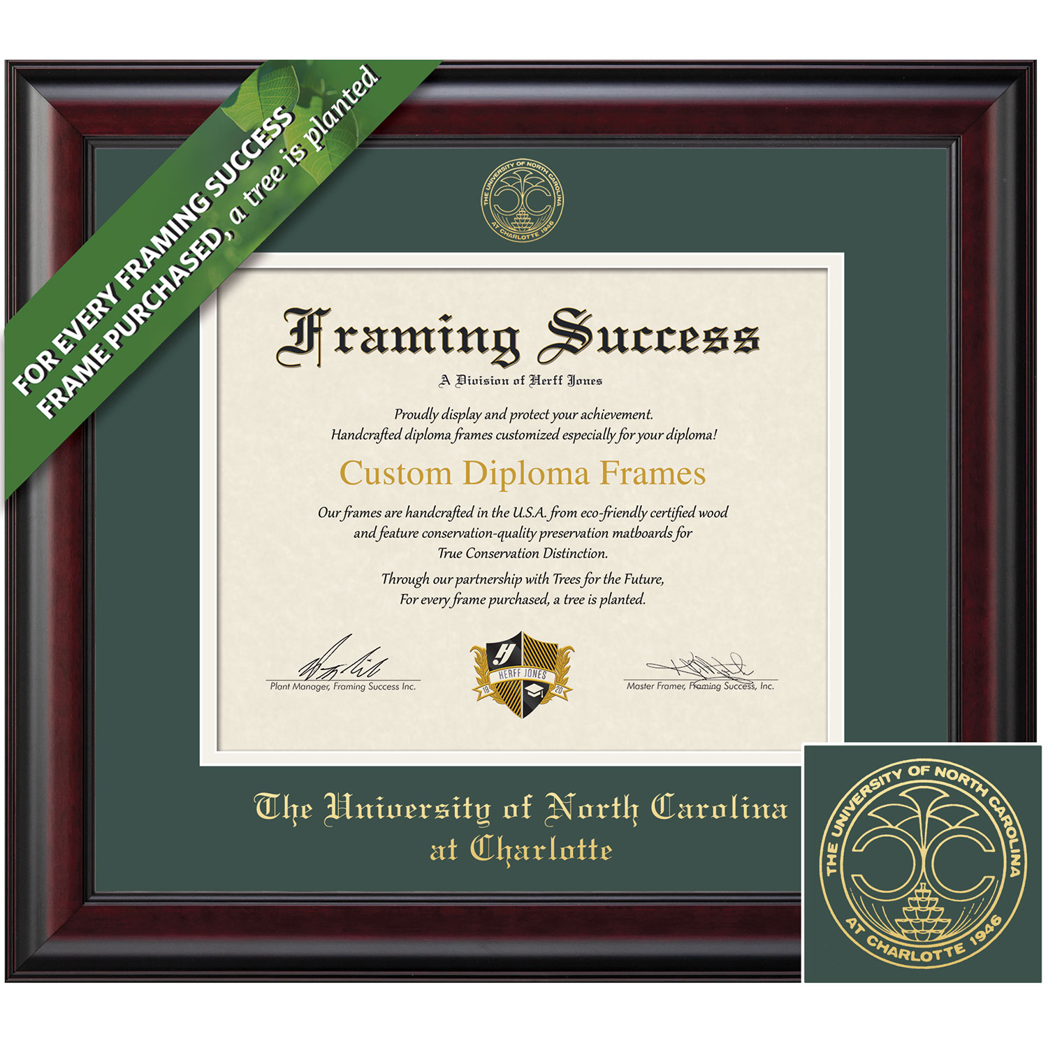 Framing Success 11 x 14 Classic Gold Embossed School Seal Bachelors, Masters, PhD Diploma Frame