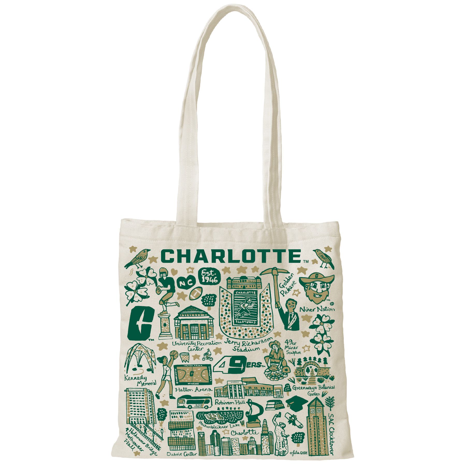 UNC Charlotte 49ers 6035 Julia Gash Tote canvas