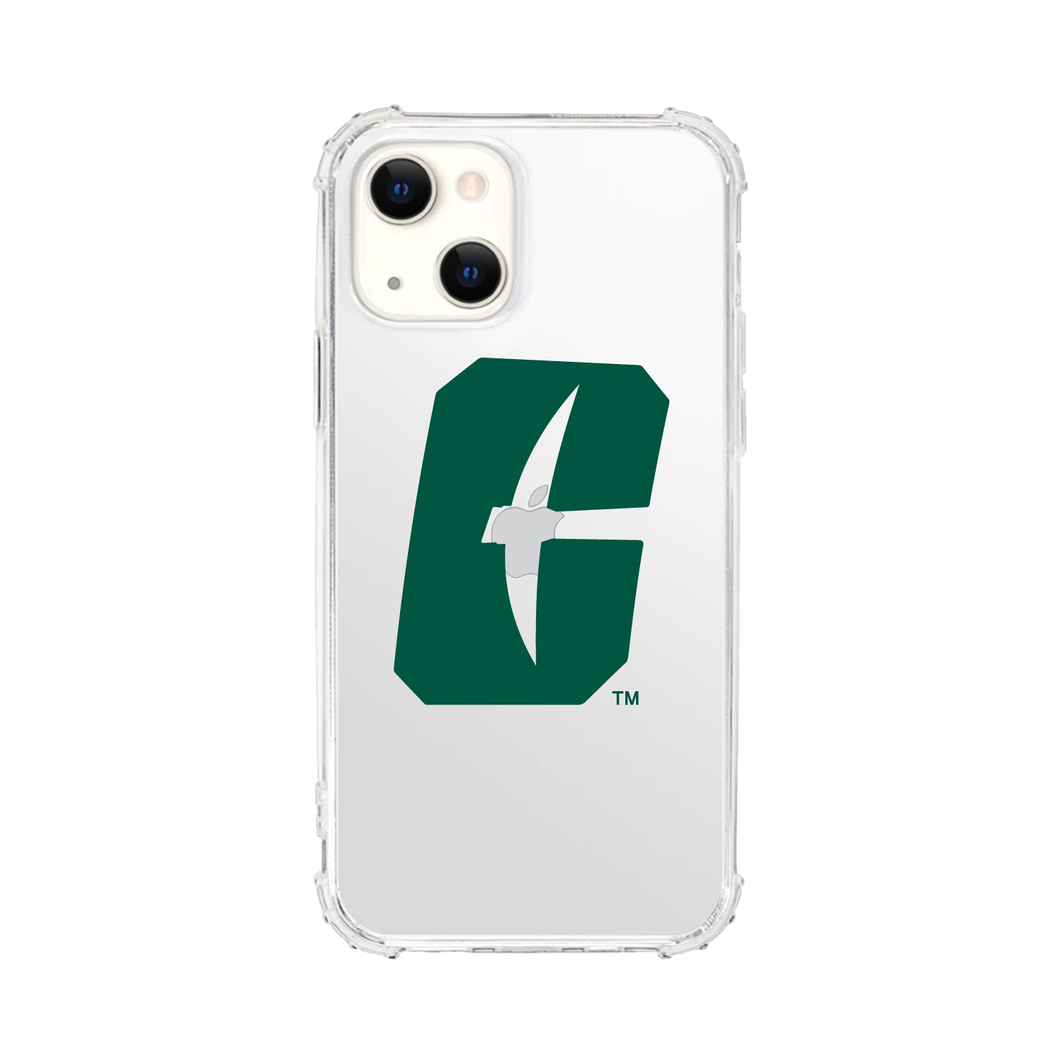 University of North Carolina at Charlotte-Clear Tough Edge Phone Case, Classic - iPhone 15 Plus