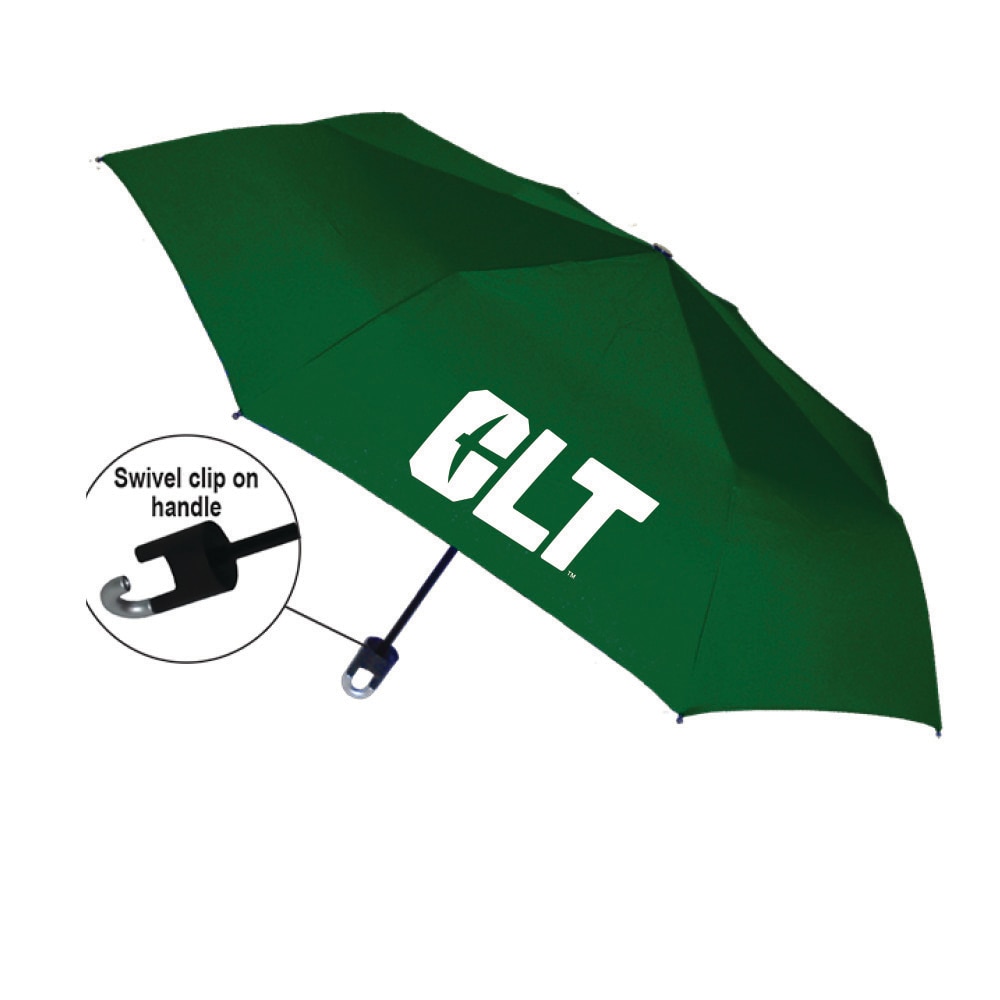 "Storm Clip" Mini Folding Emblematic Solid Umbrella 42" Coverage