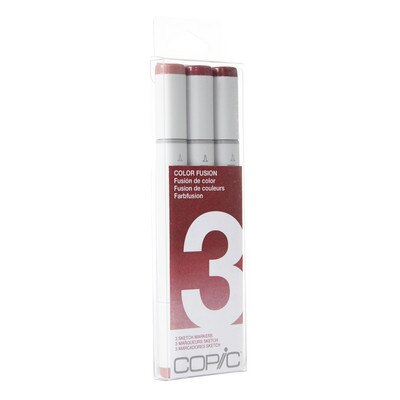 SKETCH MRKR FUSION 3PC #3 Red