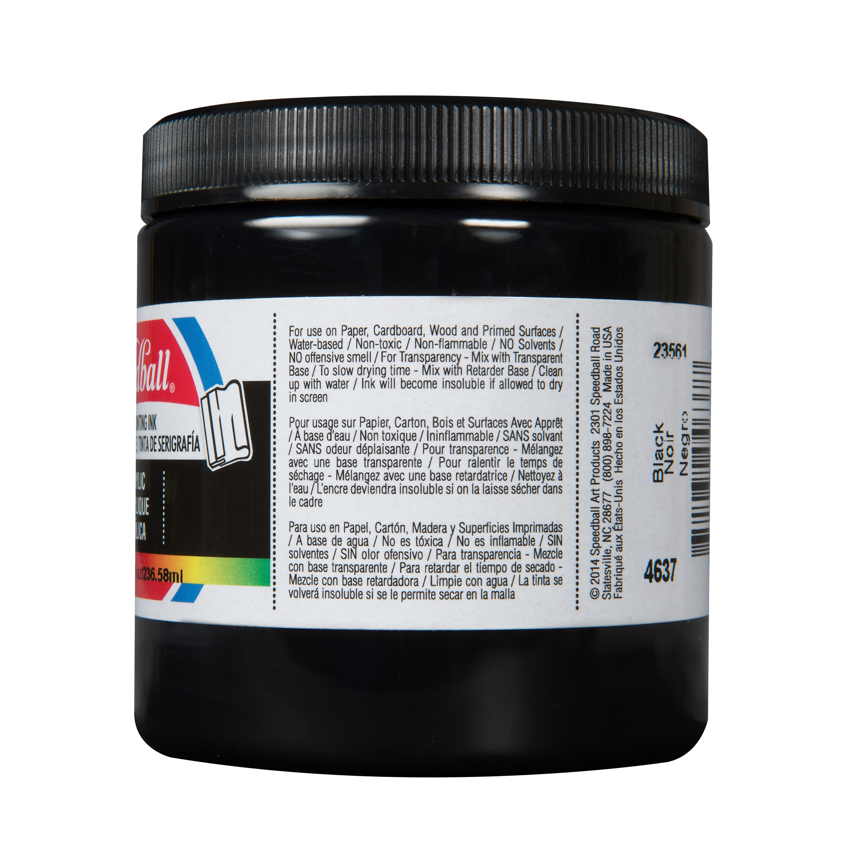 Speedball Permanent Acrylic Screen Printing Ink, 8 oz., Black