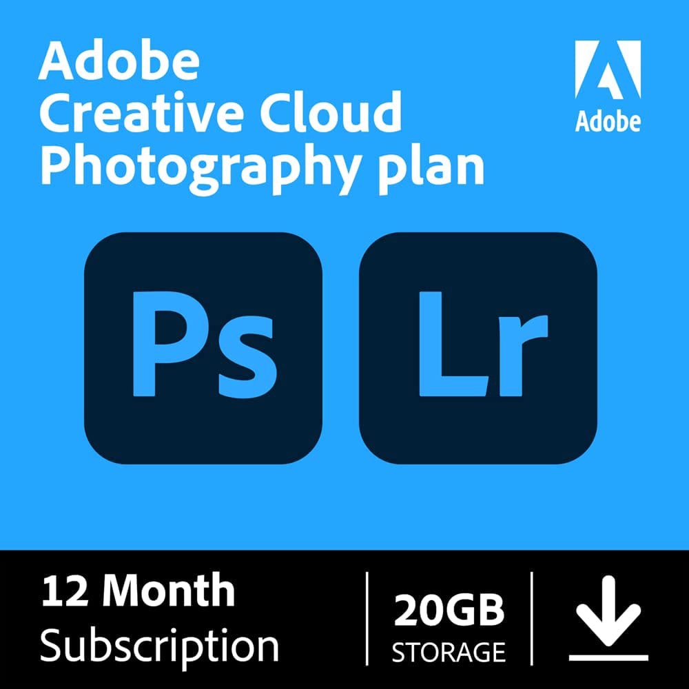 Adobe Creative Cloud Photography Plan 20GB 12-month Subscription