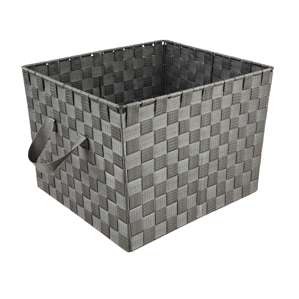 Simplify Large Woven Storage Bin in Grey