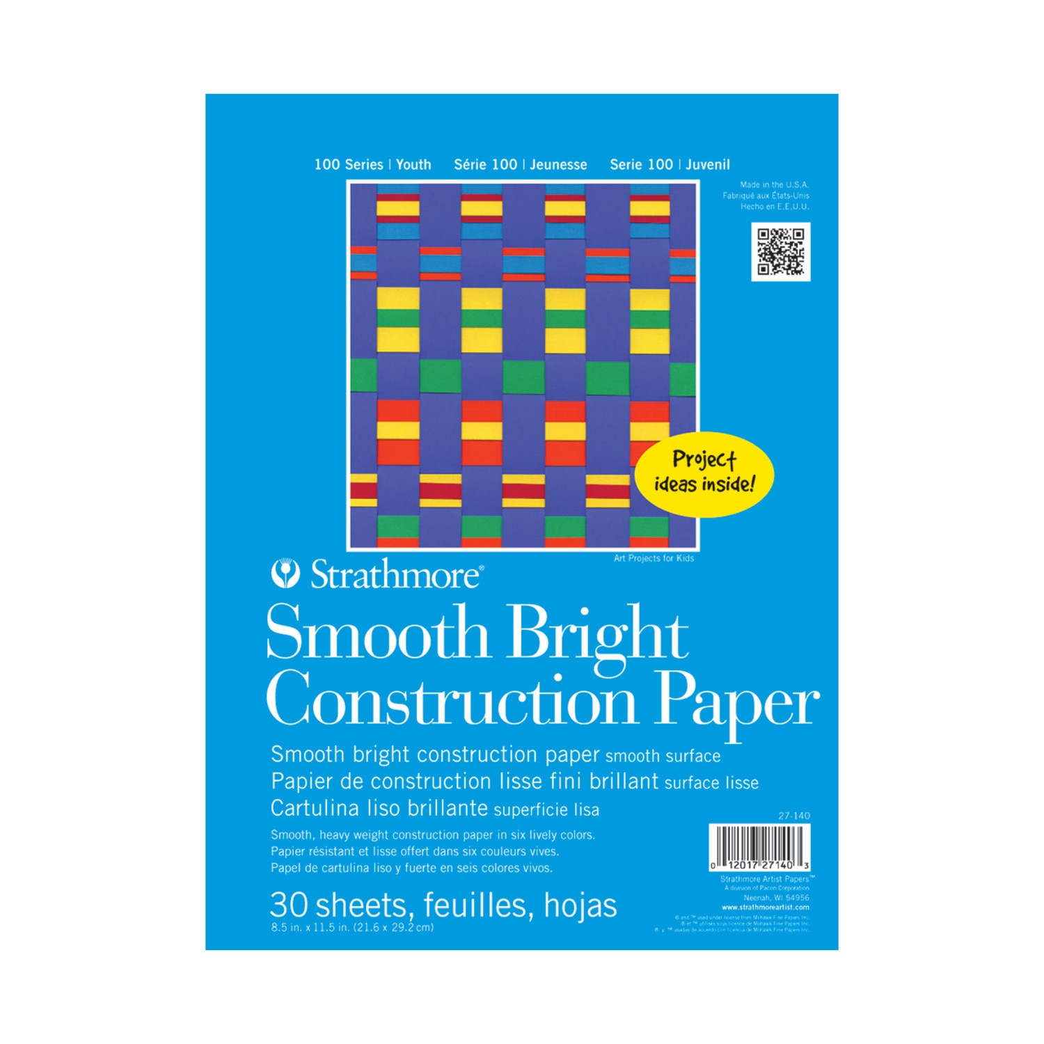 Strathmore Kids Smooth Bright Construction Paper Pad, 8.5" x 11"