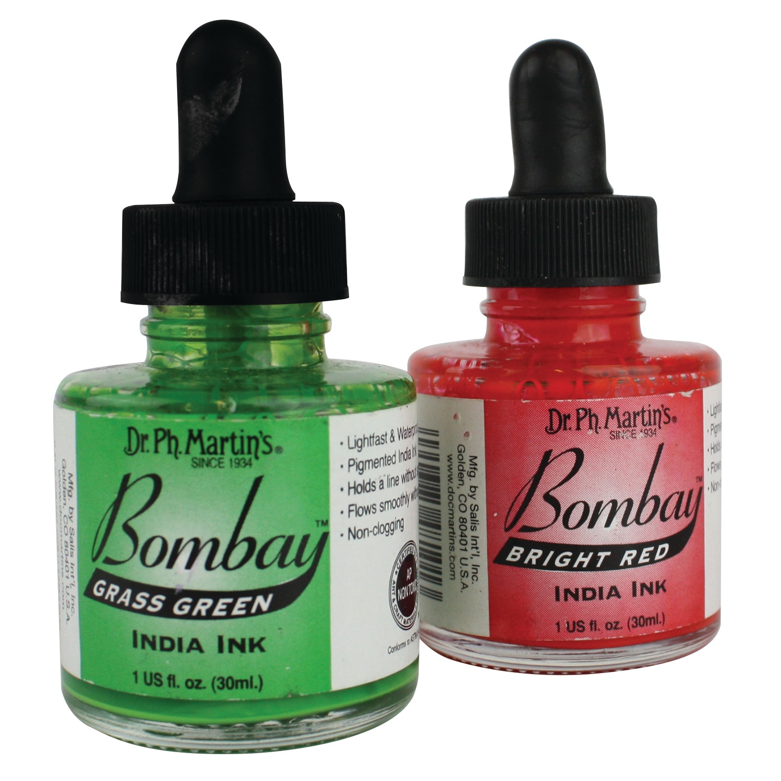 Bombay India Ink Bright Red 1 Oz