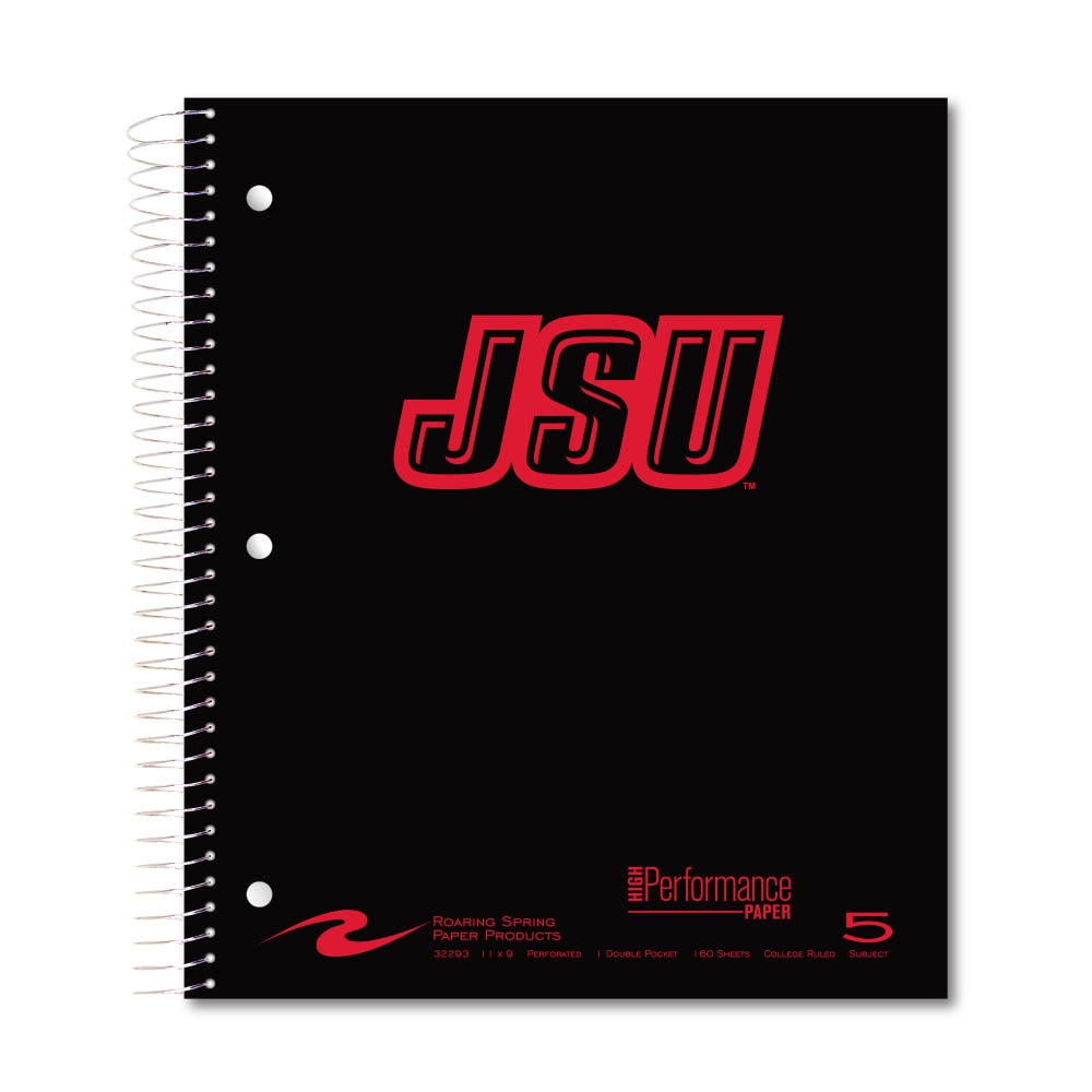 Roaring Premium 5 Subject Notebook, 8.5x11 College Ruled 20lb Paper, Pressboard Foil Cover