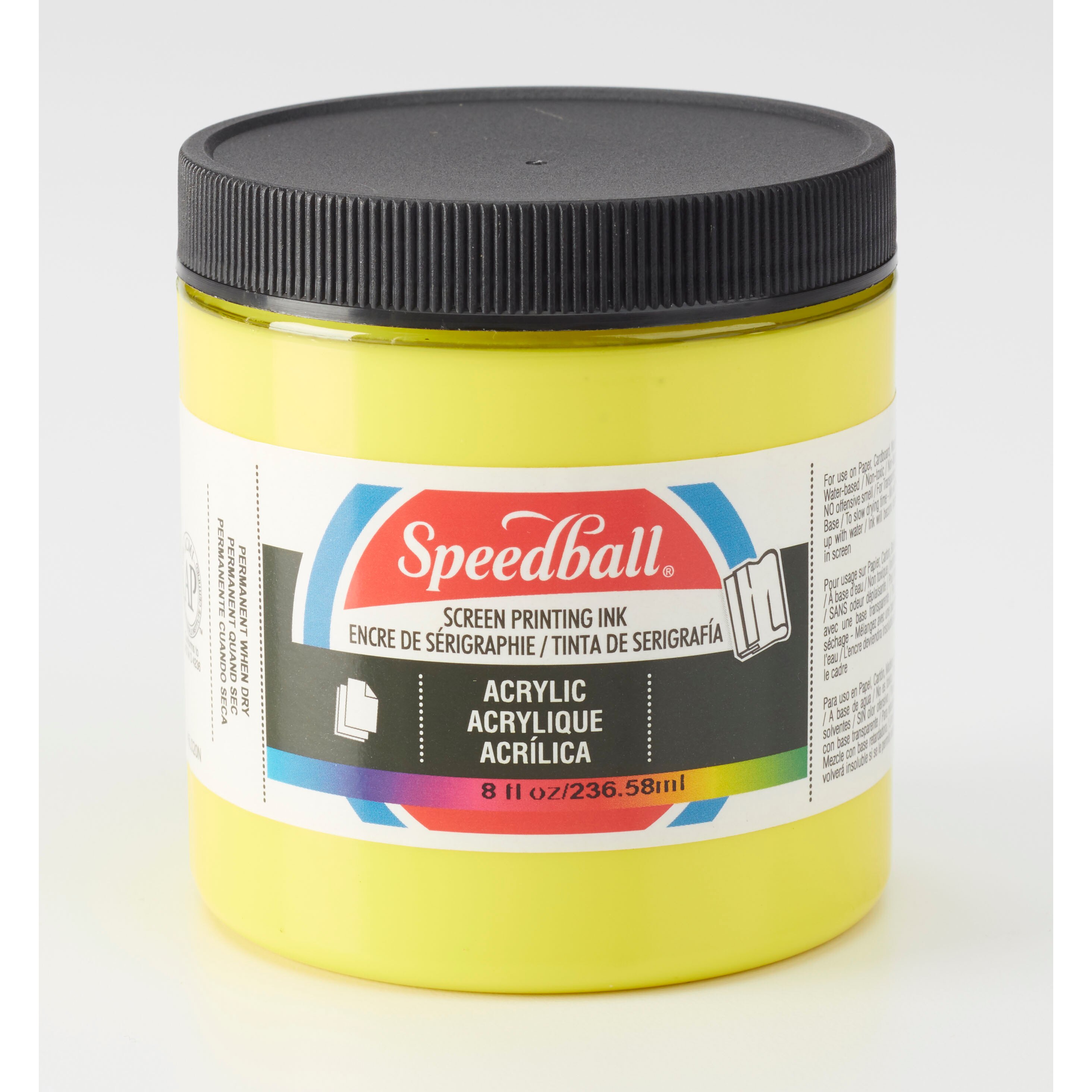 Speedball Permanent Acrylic Screen Printing Ink, 8 oz., Process Yellow