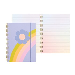 Rainbow Flower College Ruled Notebook