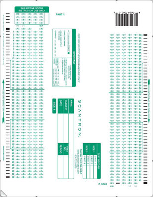 Scantron Form 884  E