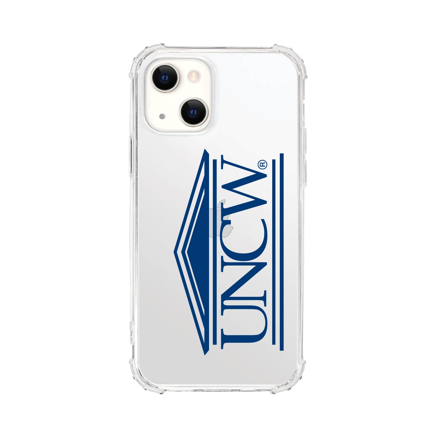 University of North Carolina at Wilmington Clear Tough Edge Phone Case, Classic V1 - iPhone 14 Plus