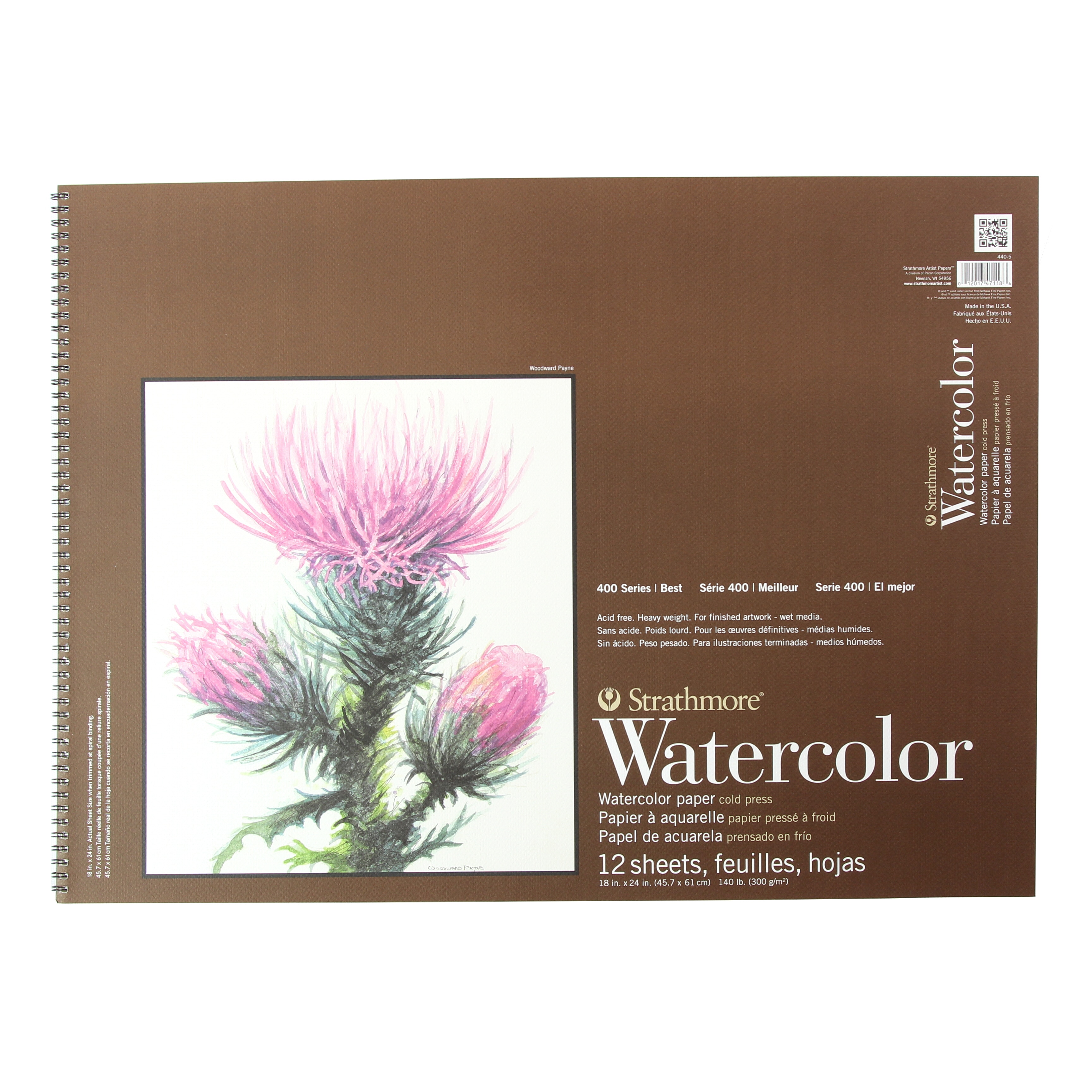 Strathmore Watercolor Paper Pad, 400 Series, 18" x 24"