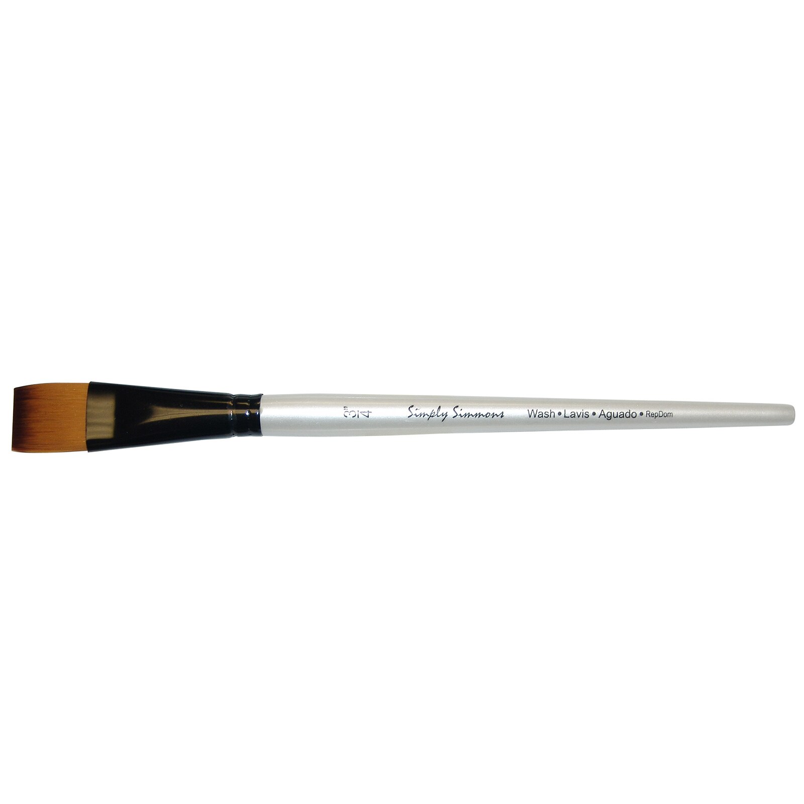 Robert Simmons Simply Simmons Short Handle Brush, Flat Wash, 3/4"