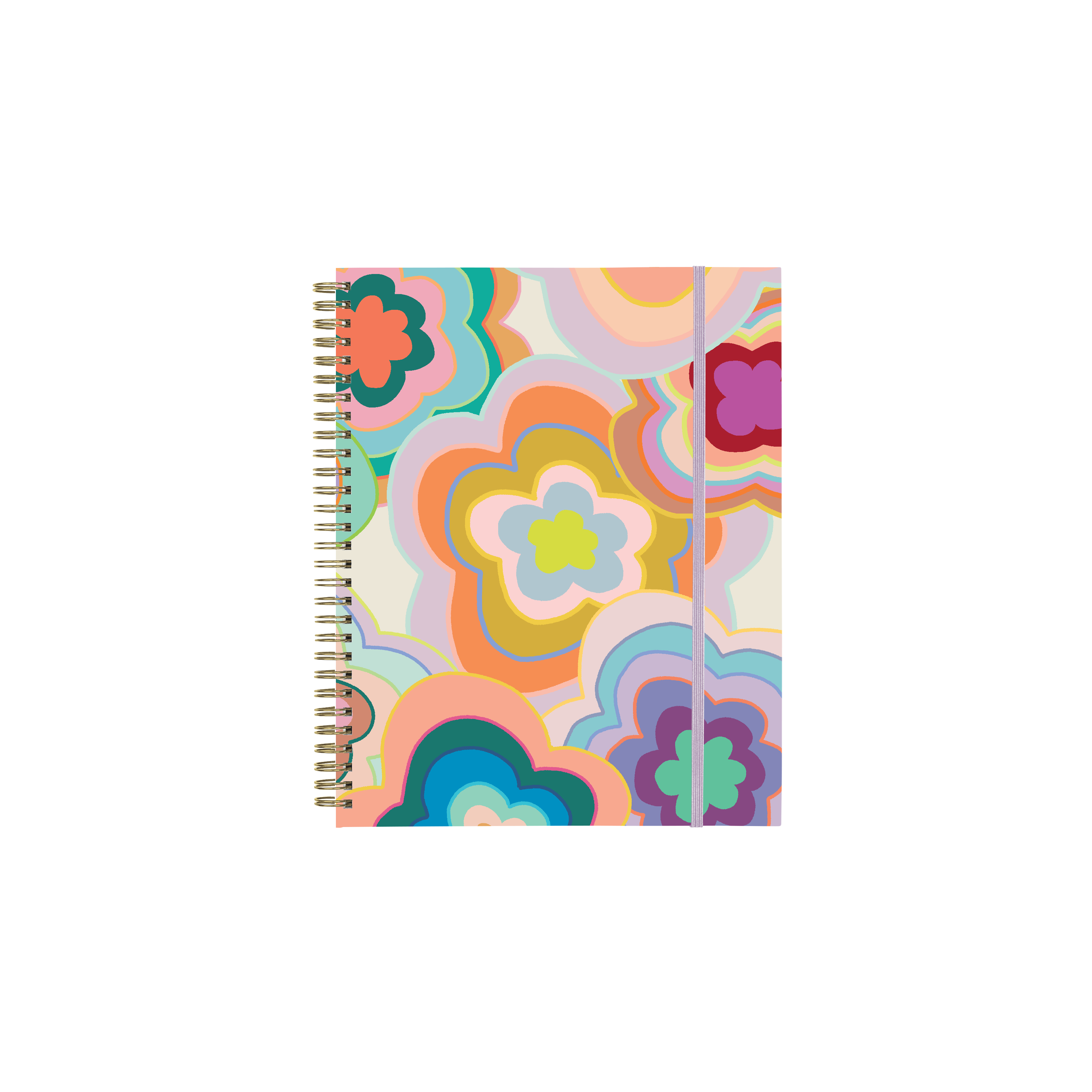 Talking Out of Turn Undated Perpetual Goal Getter Lite Planner, Large -Trippy Floral