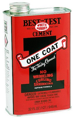 Best-Test One-Coat Rubber Cement, 8 oz.