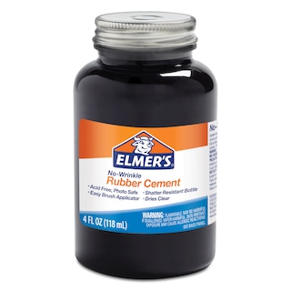 Elmer's No-Wrinkle Rubber Cement, 4 oz. 