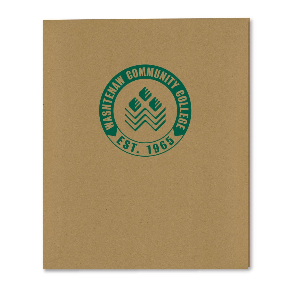 Recycled Emblematic Kraft 2 Pocket Folder, Classic