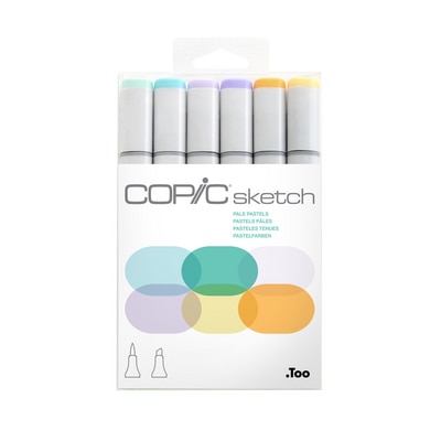 Copic(R) Sketch Marker Set, Pale Pastels