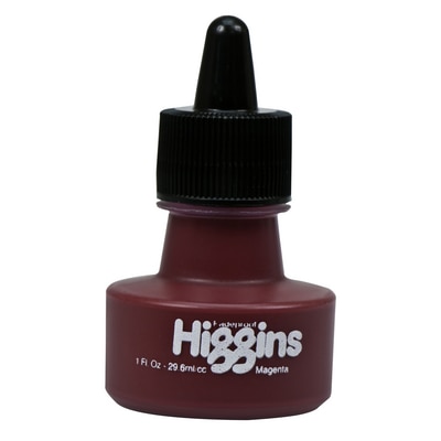 Higgins Pigmented Waterproof Drawing Ink, 1 oz., Magenta