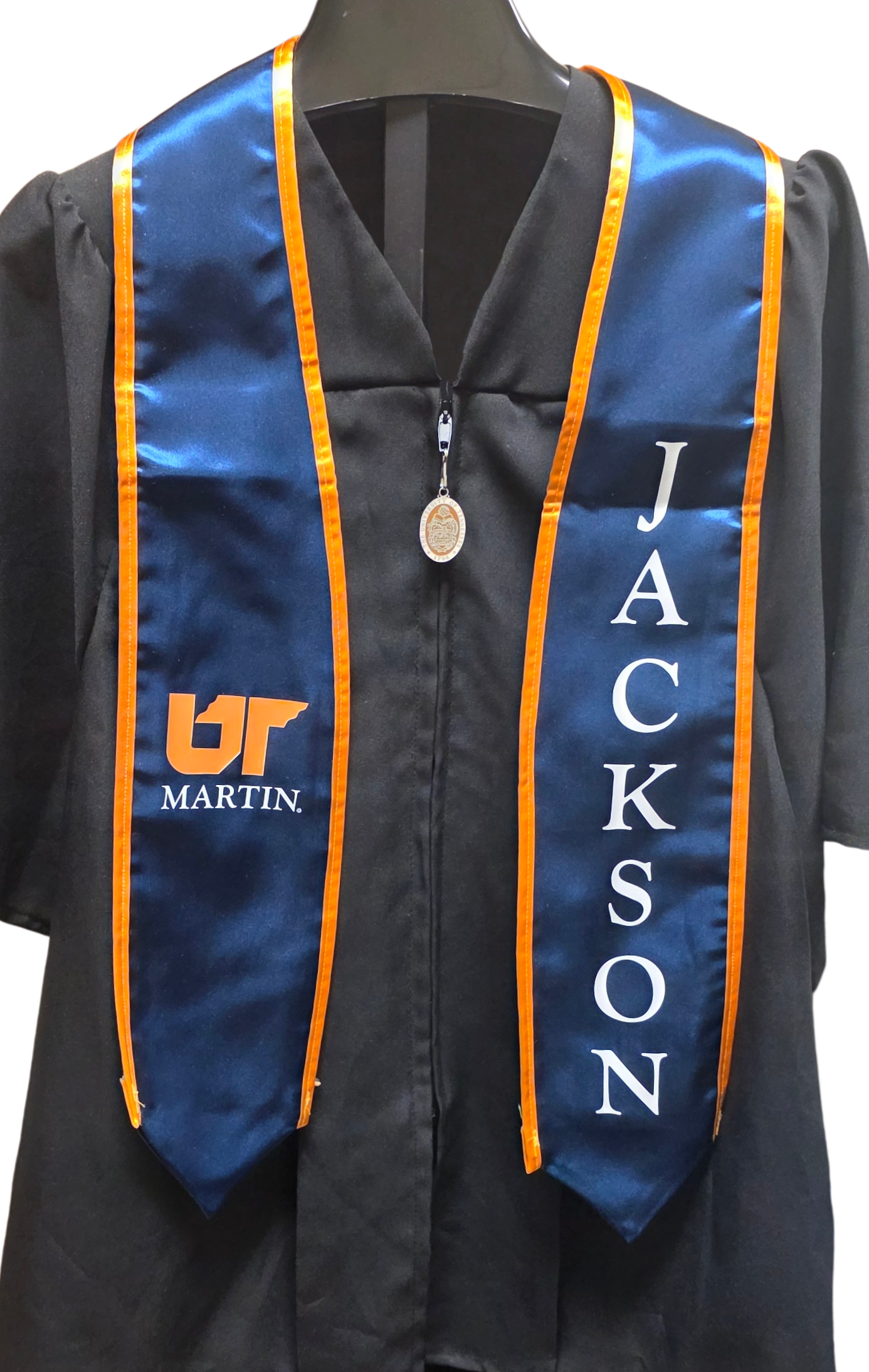 UNIV OF TN MARTIN OH SATIN JACKSON STOLE NAVY CLASSIC