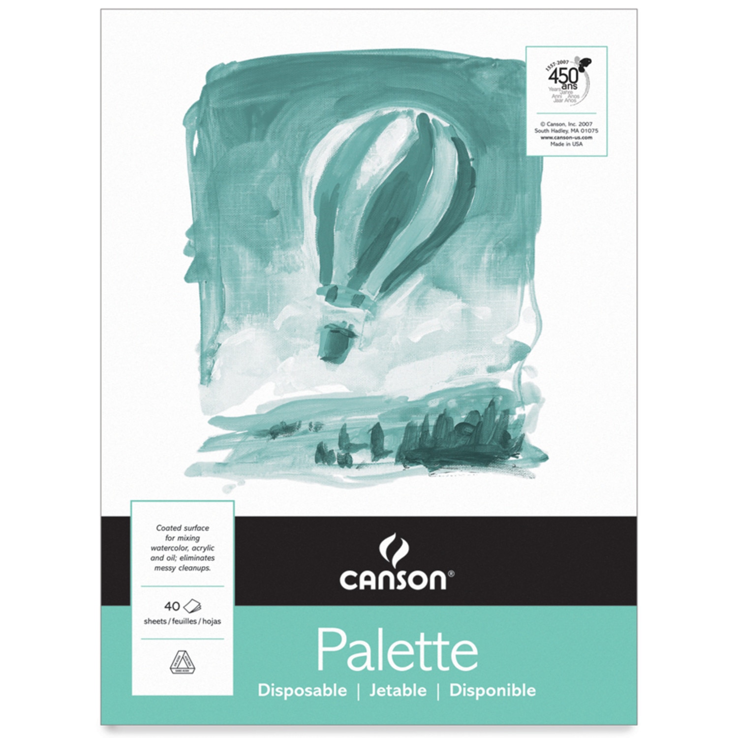 Canson Foundation Series Disposable Palette Pad, 9" x 12"