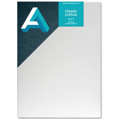 Art Alternatives Classic Cotton Stretched Canvas, Studio, .75" Profile, 5" x 7"